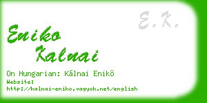 eniko kalnai business card