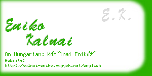 eniko kalnai business card